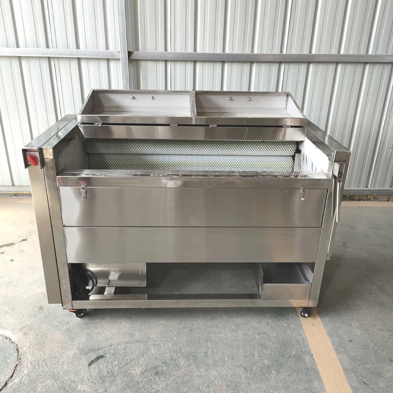 Electric Fruit Vegetable Skin Washing Peeler Automatic 200KG / H Potato Carrot Cleaning Peeling Machine Sweet Potato Ginger 6