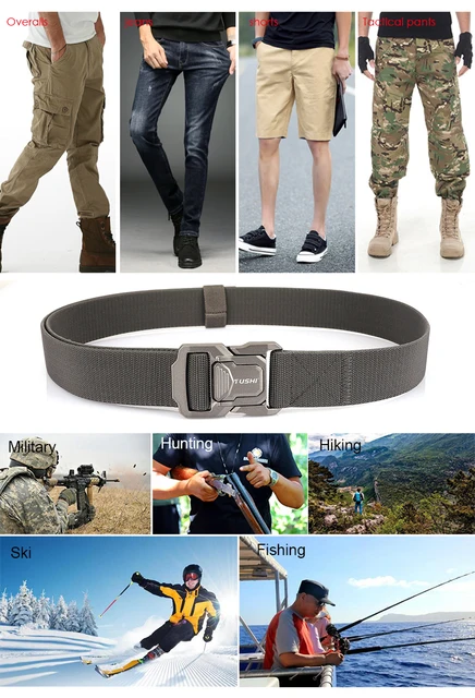 Cinture Da Uomo Cintura Tattica Militare Per Uomo - Nylon, Fibbia Sgancio Rapido, Regolabile, Stile Casual/Esercito Cintura Nylon Esercito - Foto 10