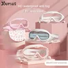 HD Anti-fog Swimming Goggles with Earplugs Adult Men Women  Leak Proof Adjustable high-quality Silicone Swim Protection Eyewear