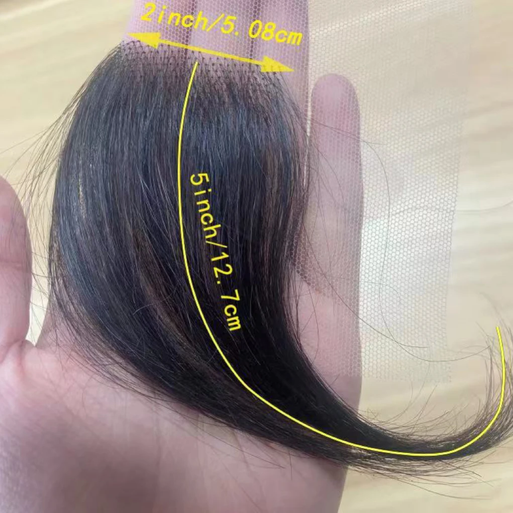 Human Hair Bangs WYQIVY Edges Hair Baby Hair Edges 100% Human Wig Hairline, Wigs Human for Black Women in Natural Black,Lace Bab