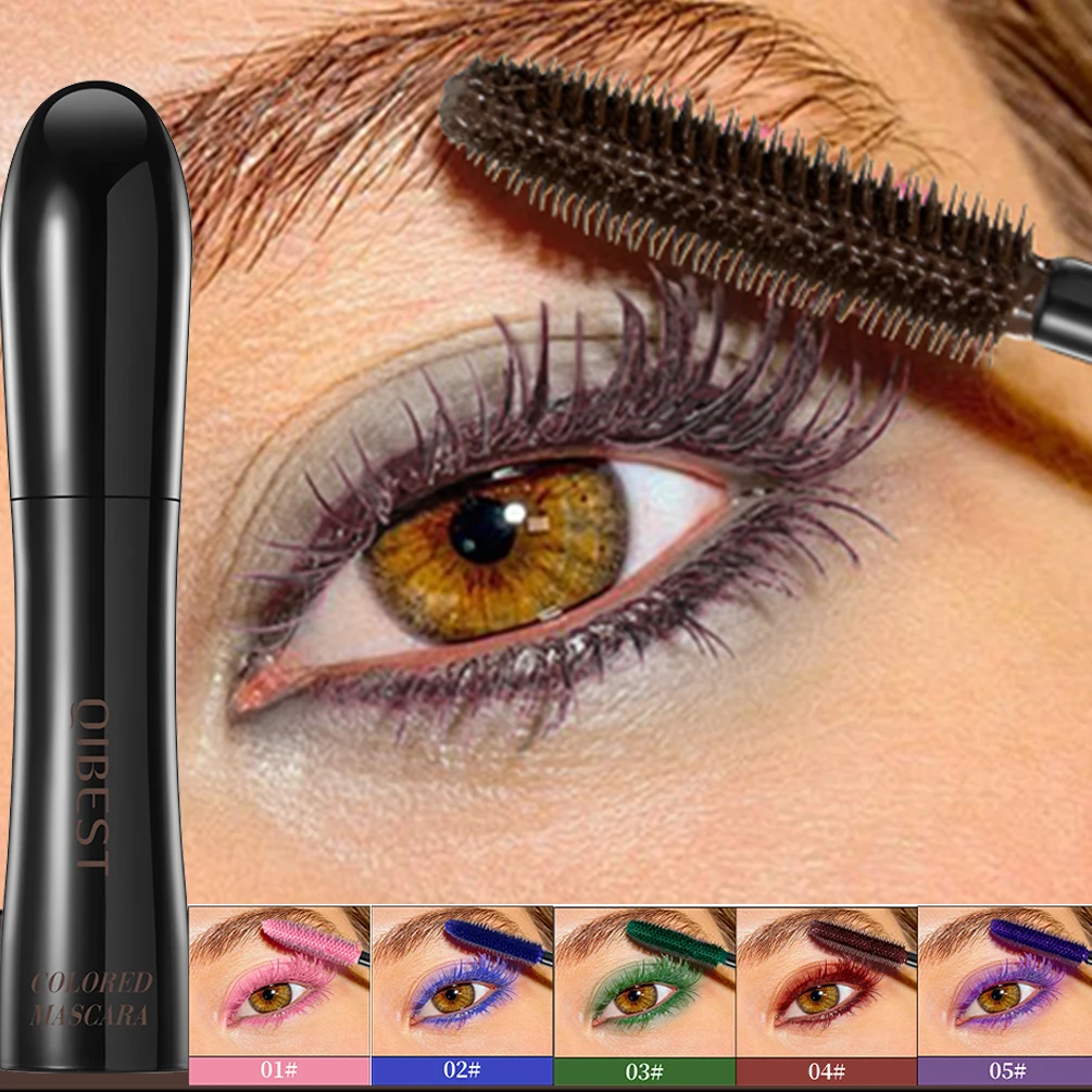 Chocolate Brown Mascara Colorful Curling Eyelash Extension Waterproof Fast Drying Lengthening Eye Black Lashes Makeup Lasting_voghion.com