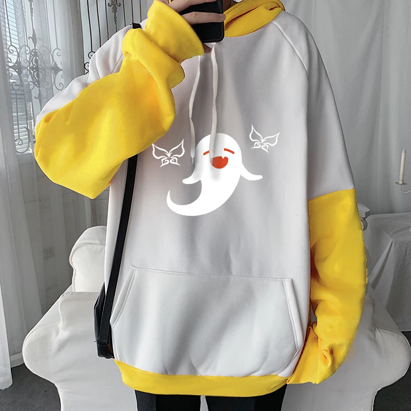 Harajuku Open World Adventure Game Genshin Impact Hu Tao Kawaii Cartoon Hoodies Long Sleeve Aesthetic Men Winter warm Sweatshirt teddy bear hoodie