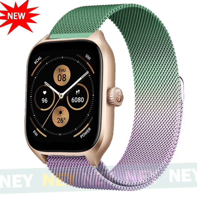 Milanese Loop Metal Bracelet for Smartwatches - Adjustable 20mm/22mm Strap