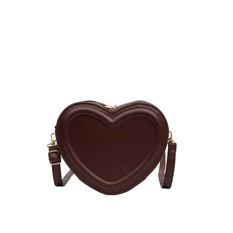 thumbnail image 1 of Gran oferta de bolsos cruzados con forma de corazón para mujer, bolsos de hombro de piel sintética sólida, bolsos de moda, 1 of 5