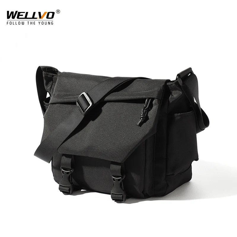 

Vintage Male‘s Solid Color Crossbody Bag High Quality Oxford Fabric Waterproof Single Shoulder Bags Large Capacity Bags XA212C