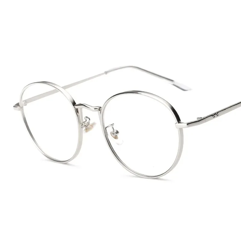 Literary Retro Eyeglasses Frames Men's Oval Women's Large Frame Gold Wire Flat Mirror Fashion Eyeglasses eyeglasses frames eyewear frames women glasses fashion eyeglasses