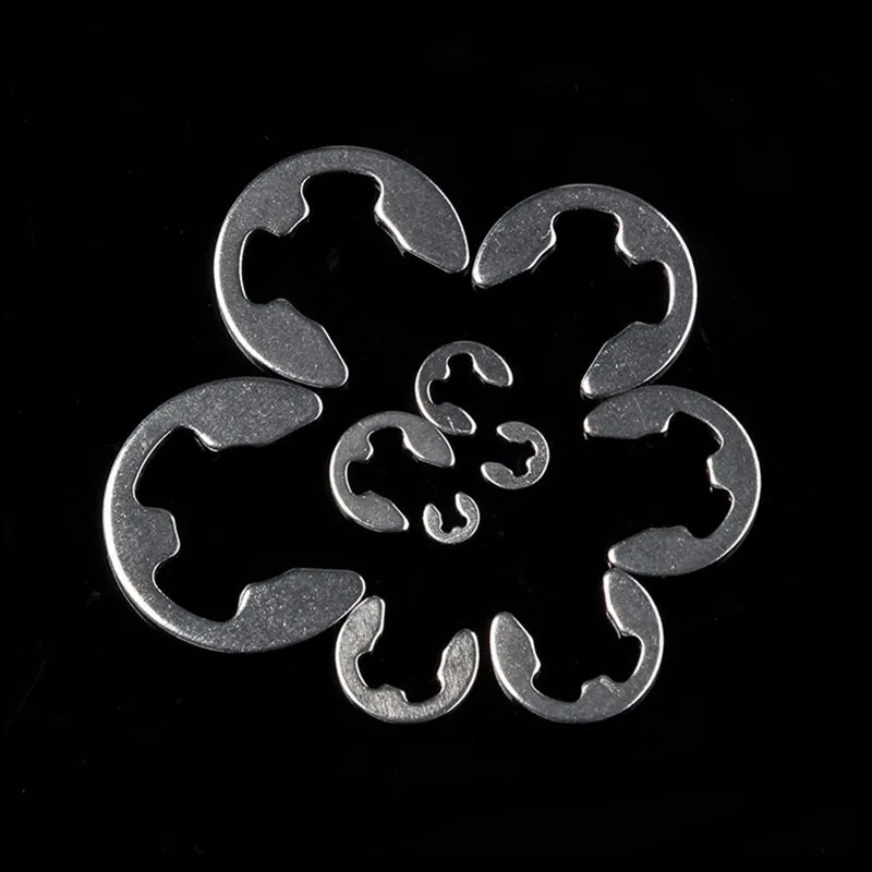 Stainless steel retaining ring E clip snap circlip washer assortment kit 1.5-10mm for shaft fastener 120pcs