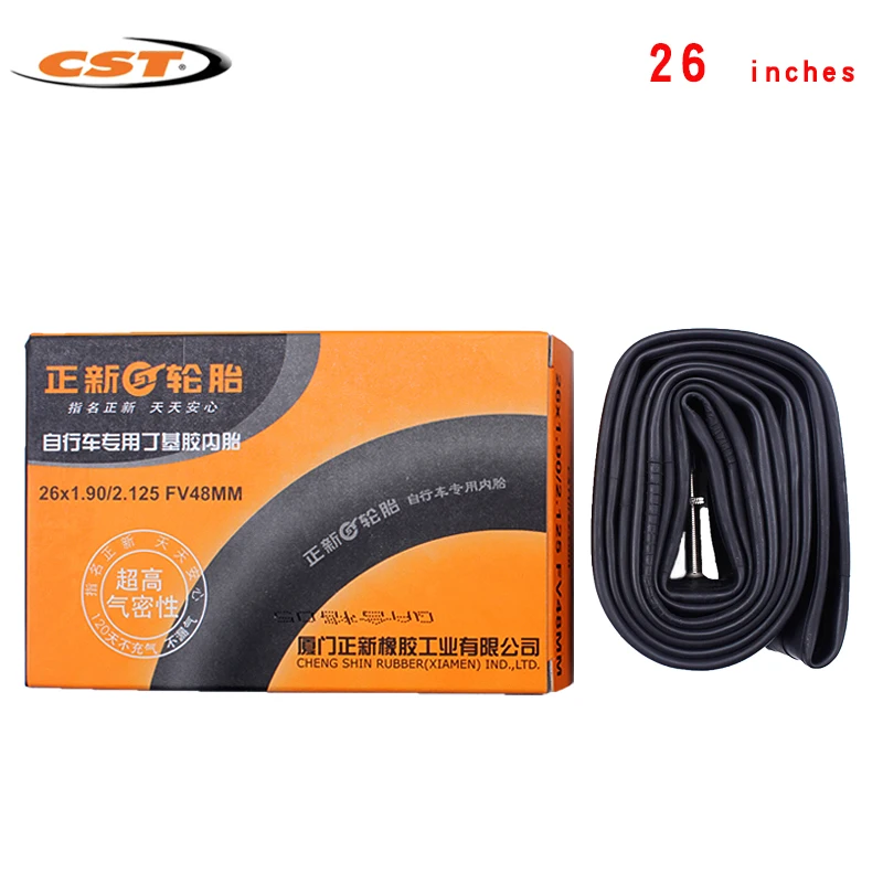 2pcs CST Mountain Bike Inner Tube MTB Parts 26*1.25, 1.5, 1.75, 2.125 BMX 26*1 3/8 Cycling 26 inch inner Foldable Bicycle Tires