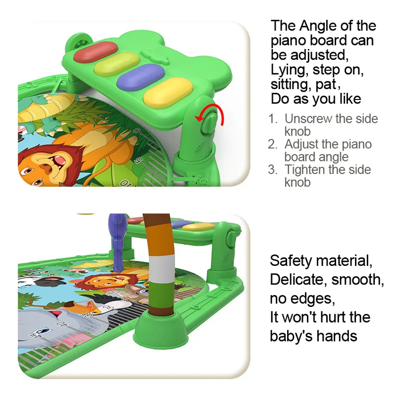 New Baby Activity Fitness Gym Rack 0-1 Year Old Newborn Educational Music Pedal Piano Toddler Toy Gift Mother and Child Supplies 3