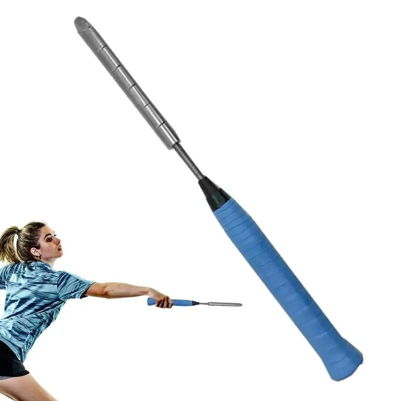 Badminton Racket Swing Trainer Adjustable Weight Badminton Training Stick Stainless Steel Racket Training Tool badminton swing trainer