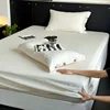 100% Egyptian Cotton Fitted Sheet with Pillowcase 매트리스커버 Skin-friendly Bed Cover Luxury Style Mattress Protector Home Bedsheet 2