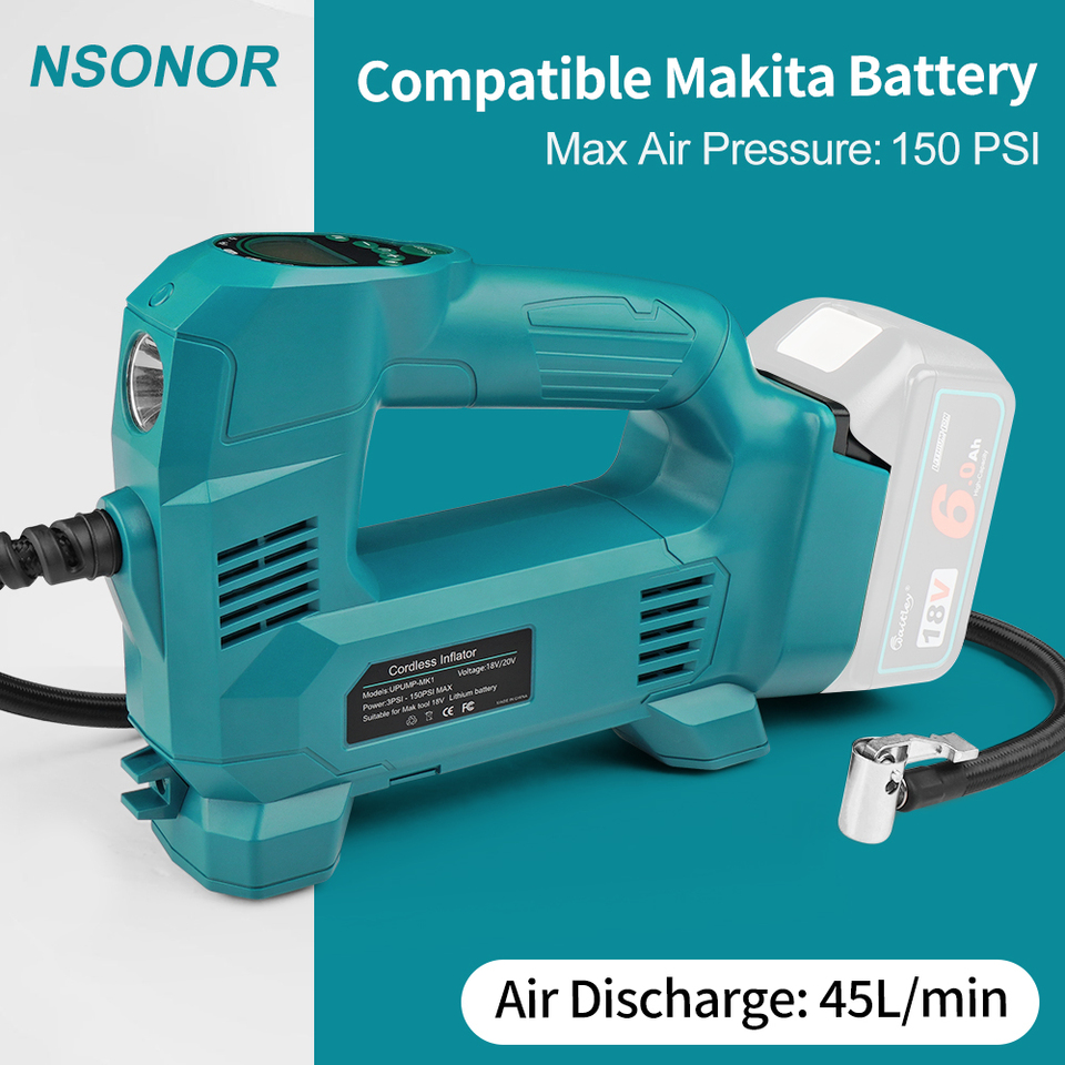 Air compressor portable air inflator for Car tyre / motorcycle/ bicycle/ Outdoor Cordless Electric Pump / for makita 18V battery