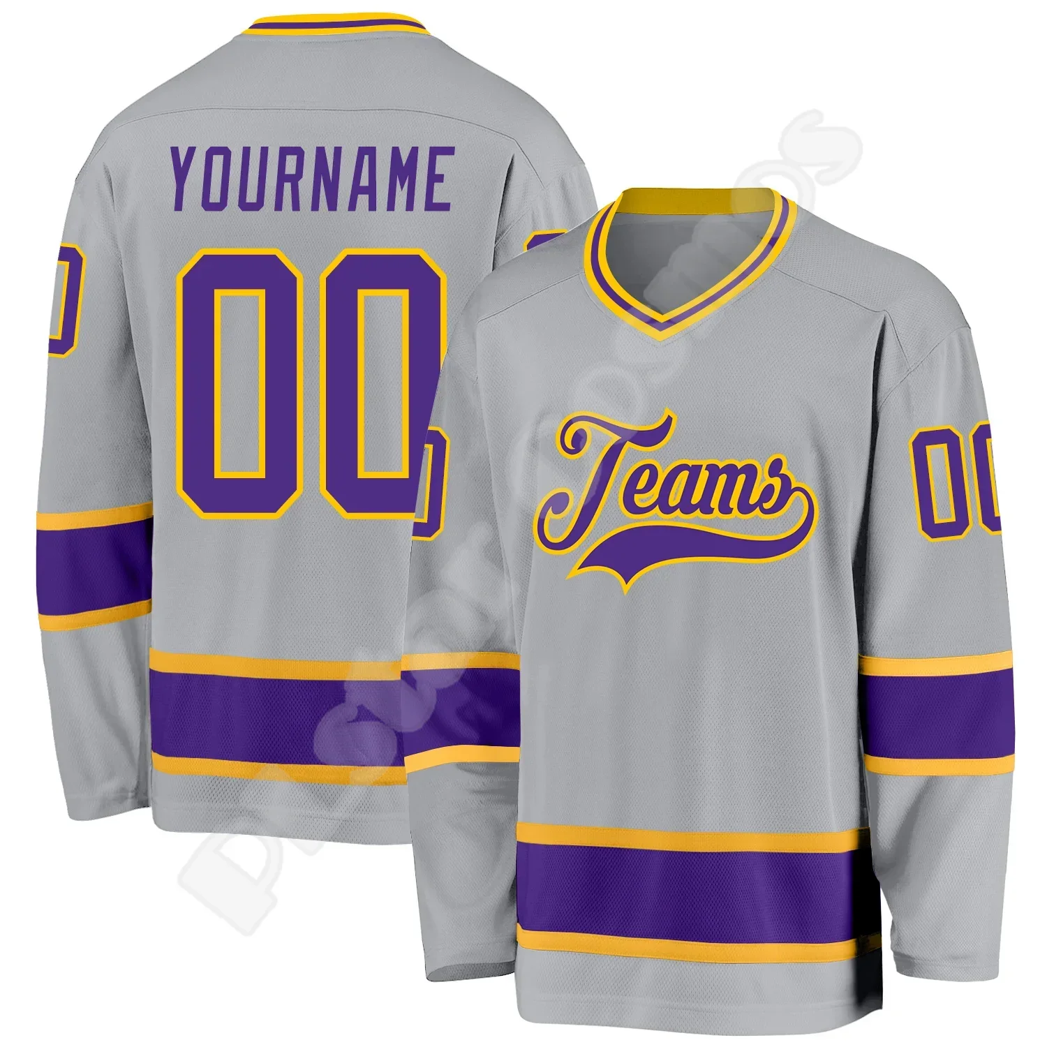 NewFashion Hockey Jersey Custom Name Team Logo Number Colorful Pullover Long Sleeves 3DPrint Harajuku Casual Funny Sweatshirts N