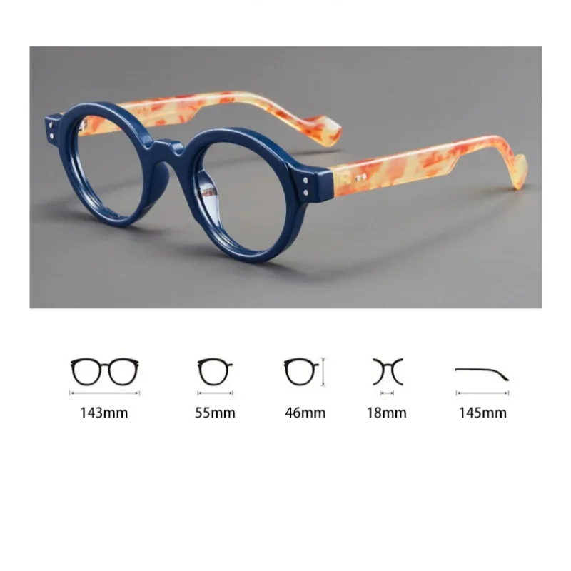 Unisex Retro Round Anti-Blue Light Ultra-Light Reading Glasses (Diopter +0.0 to +4.0)