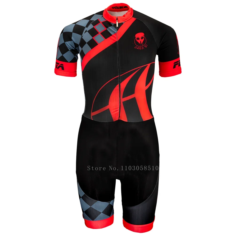 DoubleFF Triathlon Racing Suit Speed Inline Roller Skate Skinsuit Fast Skats Mtb Roller Skating Sport Jumpsuit major Set