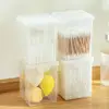 Cotton Swab Holder Q-Tip Dispenser Cotton Swab Storage Box Clear Cotton Bud Storage Box Vanity Makeup Cotton Storage Organizer 2