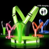LED Running Vest USB Rechargeable Reflective Night Work Security Vest High Visibility Night Running Riding Clothing Elastic Band 4