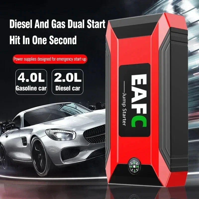 Car Jump Starter EAFC 600A/1200A PowerBank Emergency Booster Auto Charger 12V Battery JumpStarter LED Light Car Starting Device car jump starter jump starter