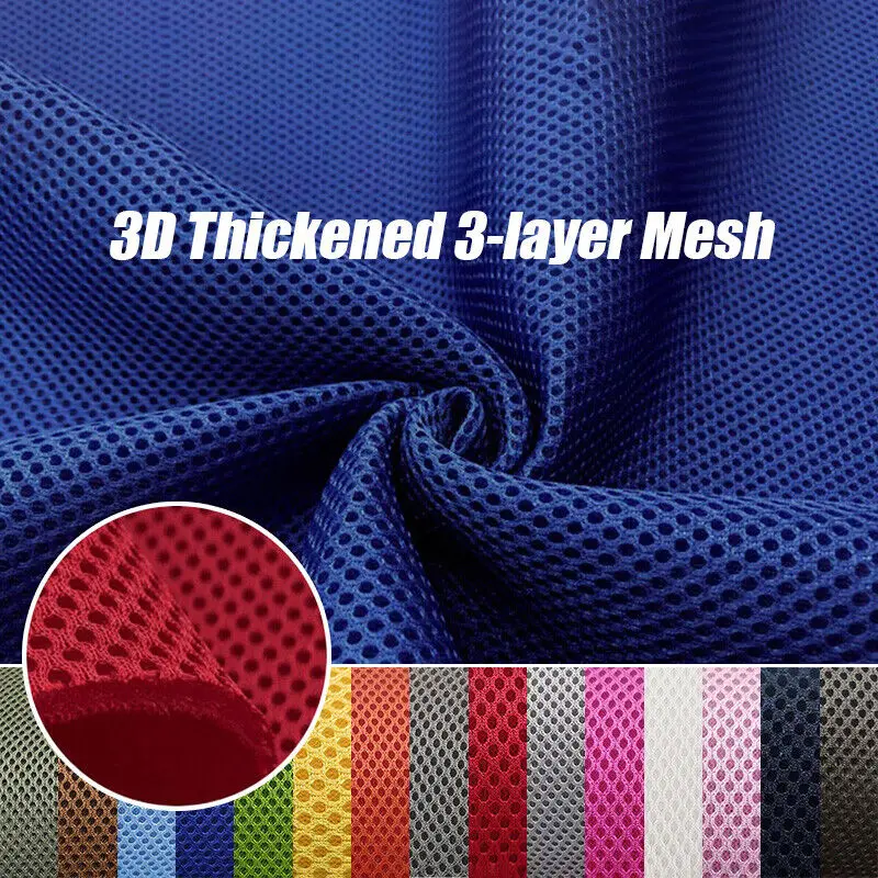 100x140cm Thick Soft Spacer Air Sandwich Mesh Fabric Heavy Chair Seat Cover Craft Handmade DIY 3D Mesh Fabric Upholstery Cloth