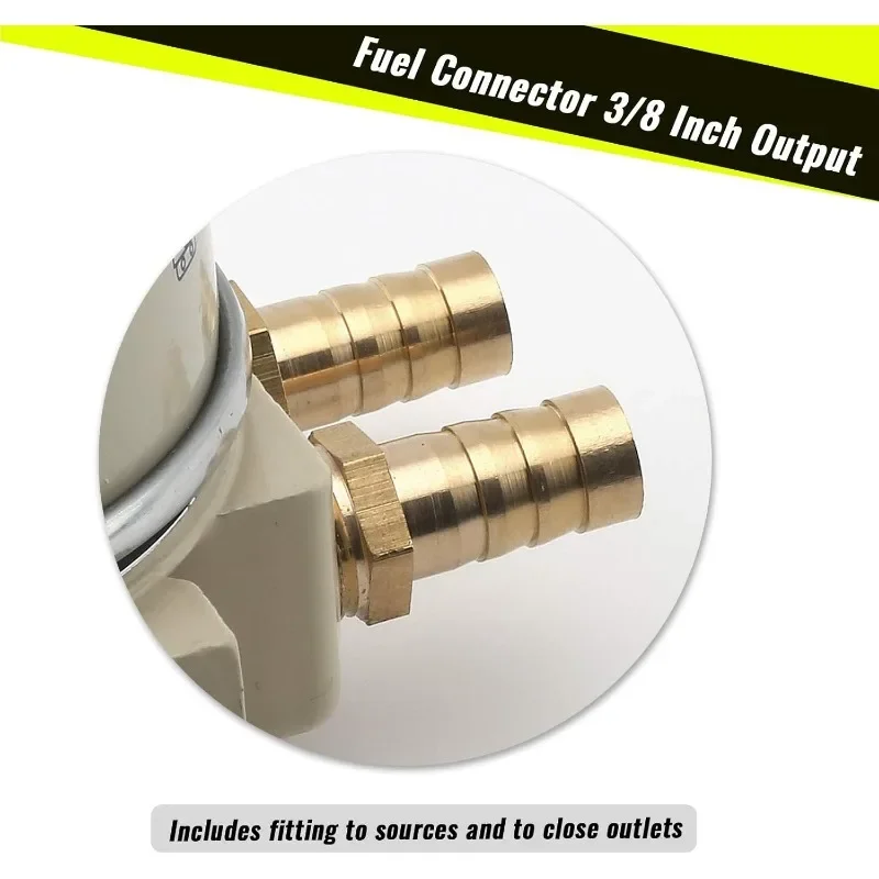 R12T Fuel Water Separator Marine 10 Micron Fuel Filter Marine Parts Replace S3240 120AT NPT ZG1/4-19 Fit 3/8-inch NPT Outboard