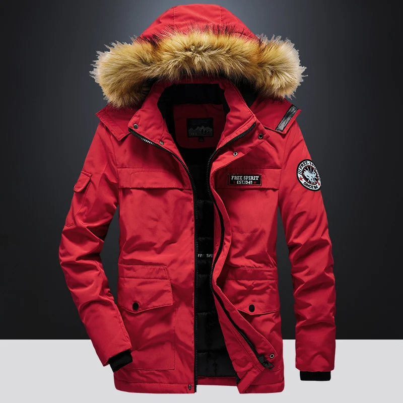 TRAF Winter New Cotton-Padded Men's Thick Fashion Handsome Hooded Cotton-Padded Jacket Pure Cotton Warm Cotton-Padded Jacket 3