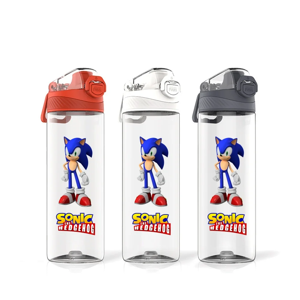 thumbnail image 1 of Taza de agua deportiva para niños con diseño de erizo sónico súper caliente, de material Tritan, para exteriores, de gran capacidad, 620 ml, regalo, 1 of 5