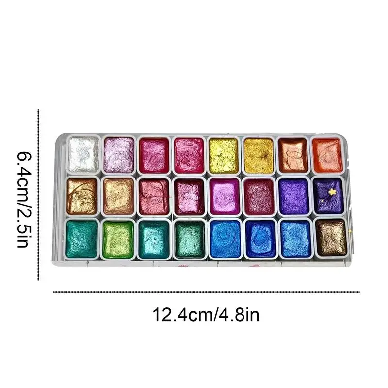 Pearlescent Watercolor Set Mica Pearlescent Pigment Art Watercolor Paint Palette Art Painting Kit Mineral Students Supplies