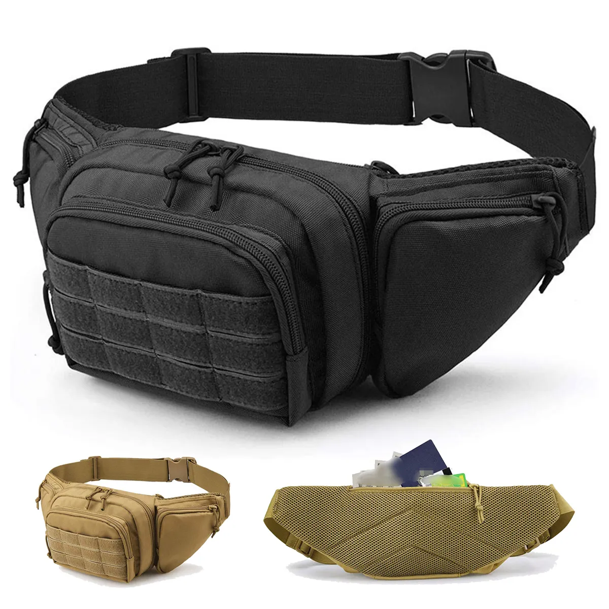 Men Waist Bag Tactical Military Motorcycle Rider Sports Climb Camping Nylon Male Tool Sling Chest Hip Bum Bag waist bag