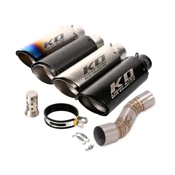 51mm For CFMOTO CLX Clx700 2020 2022 Motorcycle Exhaust Muffler Pipe Carbon Fiber Escape Connect Tube Mid Link DB Killer Slip On