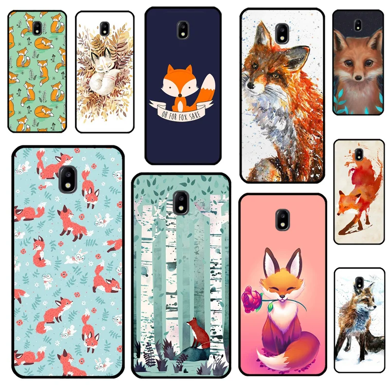 Red Fox Autumn Leaves Forest Phone Case Per Samsung Galaxy J7 J5 J3 2017 J1 2016 A6 A8 A7 A9 J6 J4 Plus J8 2018 Cover