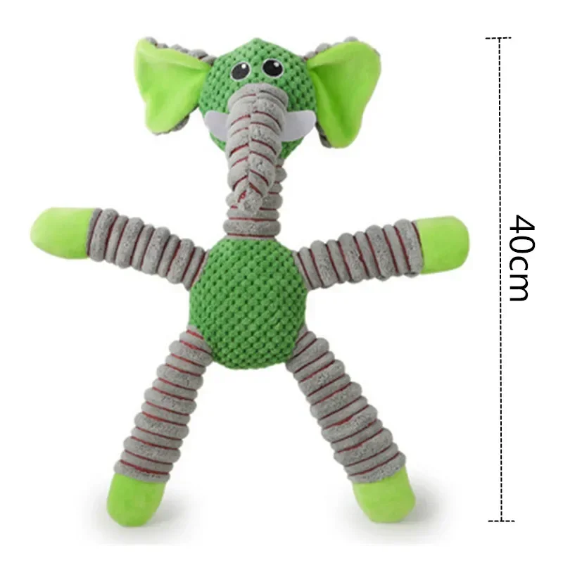 Indestructible Sound Squeaky Toys Animals Shape Pet Soft Plush Chew Molar Training Toy Puppy Bite Teeth Toys for Large Dogs 3