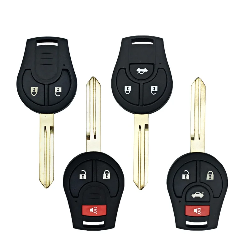 Hindley for Nissan Qashqai Juke Sunny Sylphy Tiida X-Trail 2/3/4 Buttons Remote Car Key Shell Casr Fob