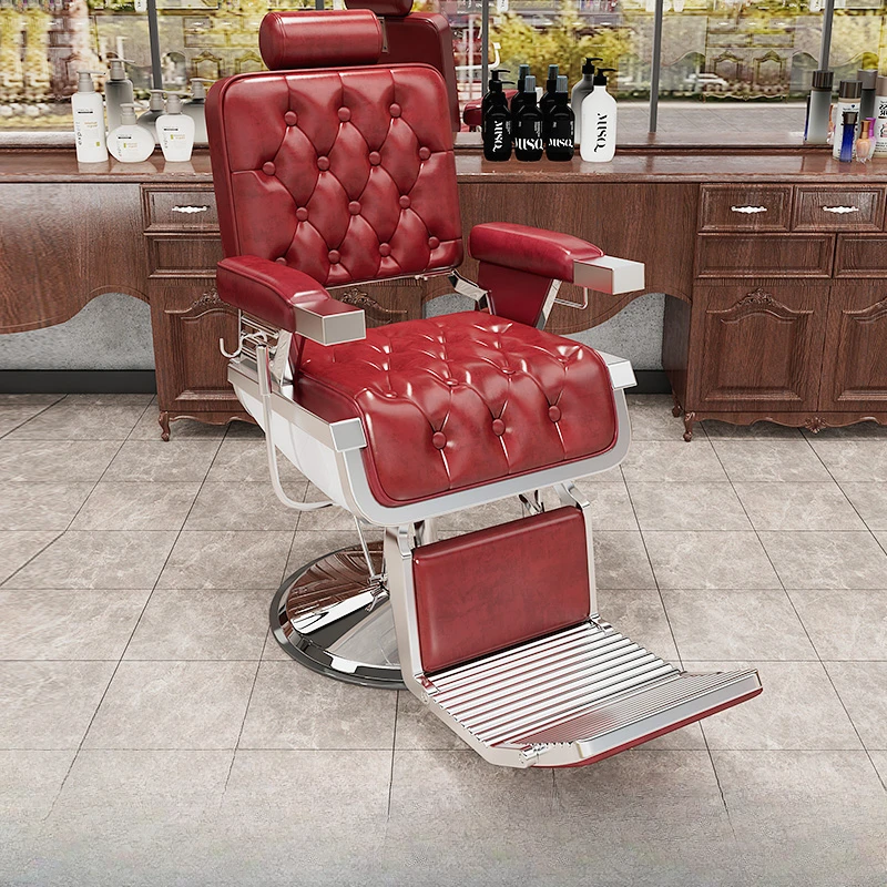 Metal Reclining Barber Chairs Makeup Facial Stylist Aesthetic Barber Chairs Professional Silla Barberia Luxury Furniture