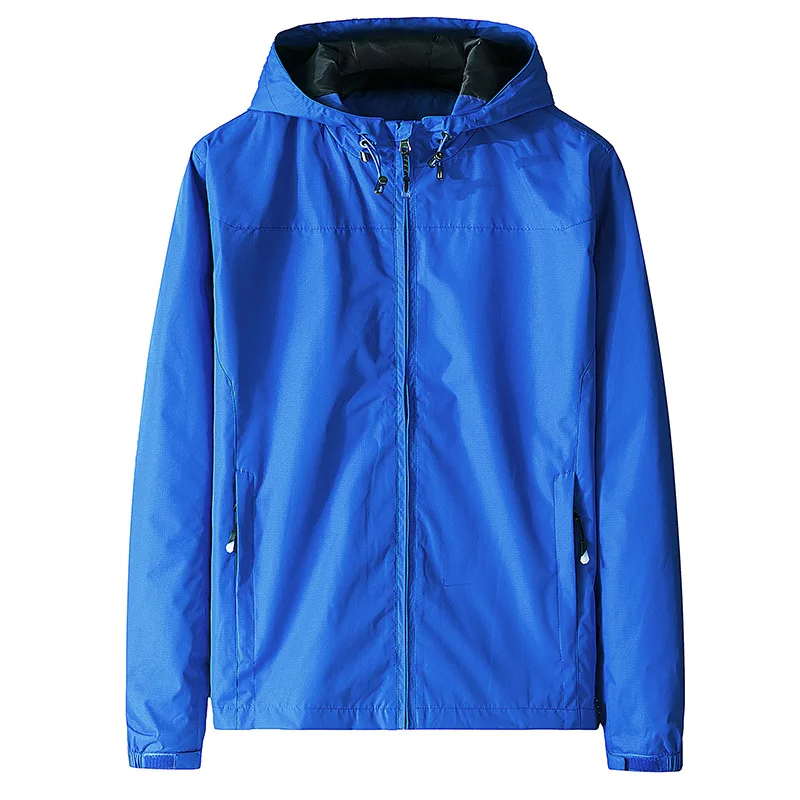 2024 Winter Autumn Fashion Windproof Warm Sport Coat Hooded for Men Waterproof Outwear Sportswear Thin Mens Jacket Plus Size 5XL