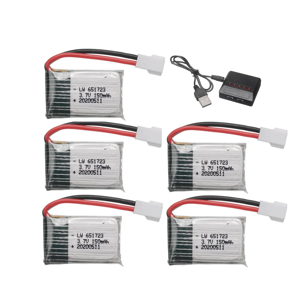 Cargador 2 piezas 3,7 V 150 mAh 20C 651723 XH2.54 batería de polímero Cargador 2 piezas 3,7 V 150 mAh 20C 651723 XH2.54 batería de polímero