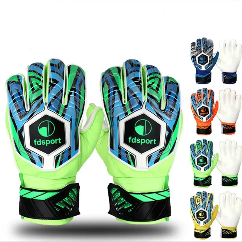 

Fashion Latex Football Goalkeeper Gloves Children Adult Goalie Gloves Anti Slip Finger Protection Equipment Soccer Accessories