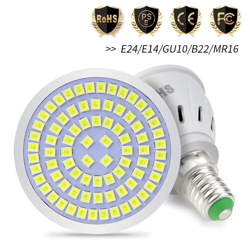 

Led Lights GU10 Bombilla E27 Bulb E14 LED Lamp B22 Spot Light MR16 Home Energy Saving Spotlight For Indoor Lighting 48 60 80leds