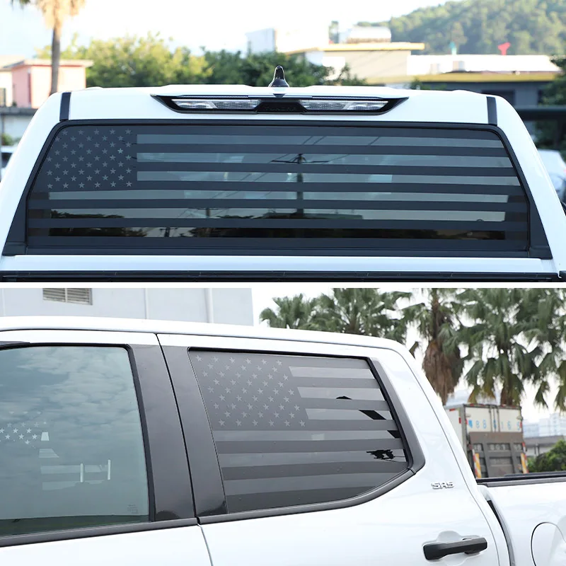 

For Toyota Tundra 2022 2023 Car Styling Black Car Rear Window Windshield Graphic Decal sticker Car Accessories
