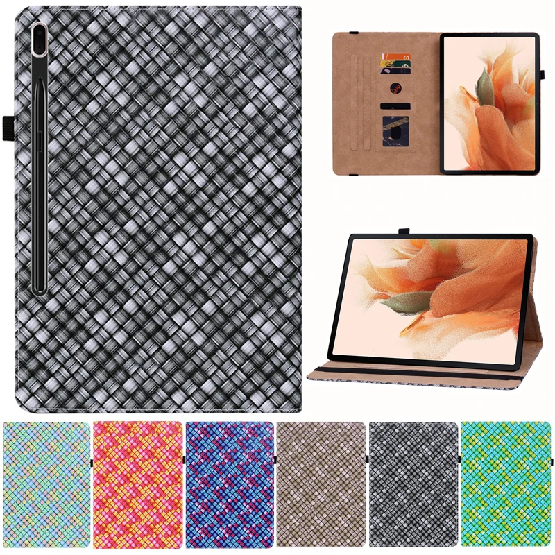 Фото Чехол для Samsung Galaxy Tab S7 Plus 12,4 дюйма, T970 T975, мягкая задняя крышка из ТПУ для Galaxy Tab S7 fe T730 SM T736 12,4, чехол из искусственной кожи №1