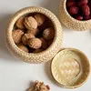 Bamboo Storage Basket With Lid Double Layer Handmade Woven Tea Basket Tabletop Storage Box for Tea Fruit Dried Fruit Snack Food 6