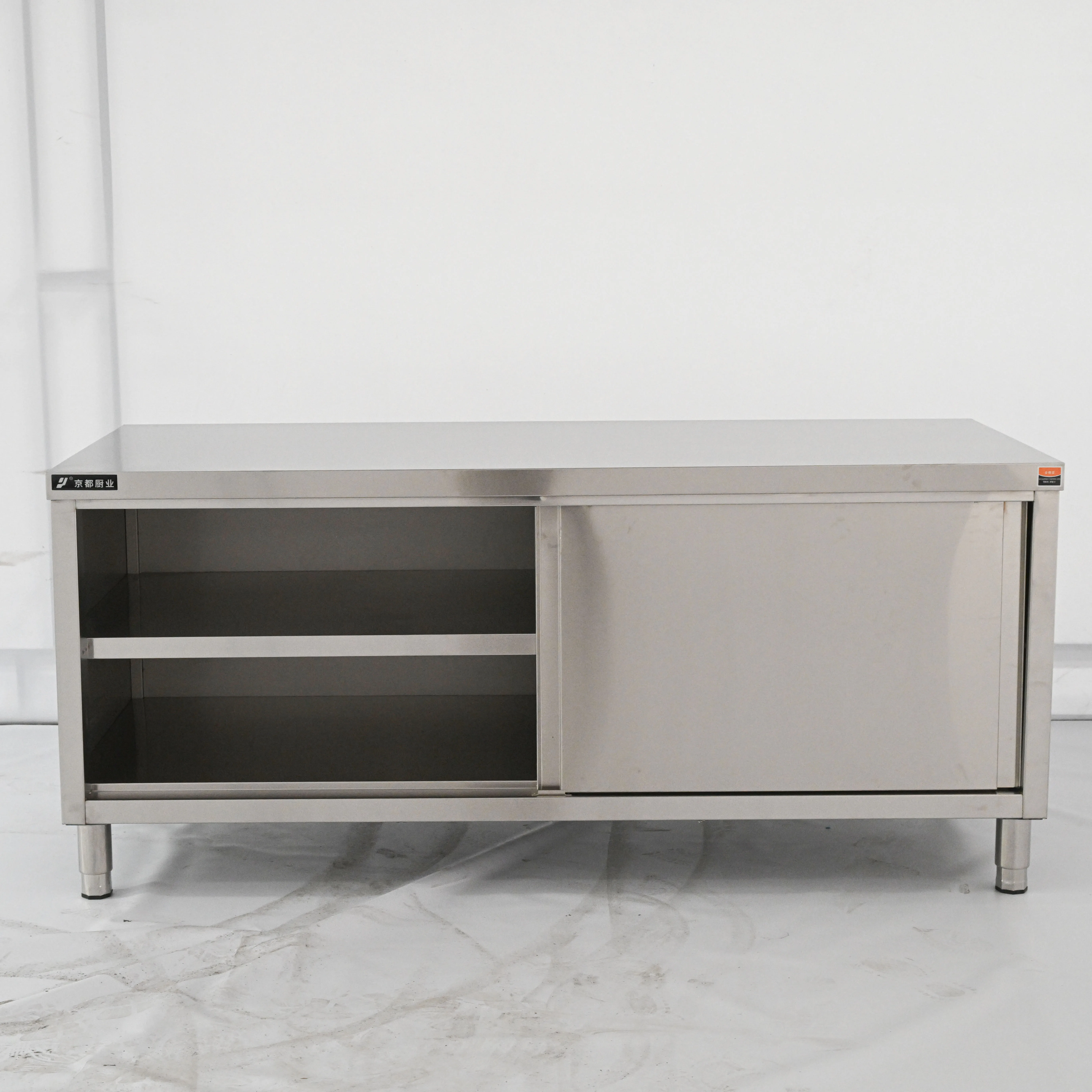 Luxury Commercial Kitchen Work Table Stainless Steel Cabinet for Restaurant Hotel or Home Use Square Shape Storage Solution