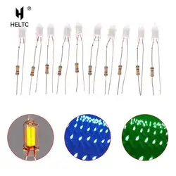 10pcs Neon Light Bulbs 4*10mm 5*13mm Main Power Indicator With Resistance 220V Red/Blue/Green