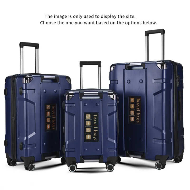 

Trolley Case Universal ABS Luggage On Wheels Metal Travel Cabin Suitcase with Password 20/24/28Inch Carry-on Luggage Travel Bags