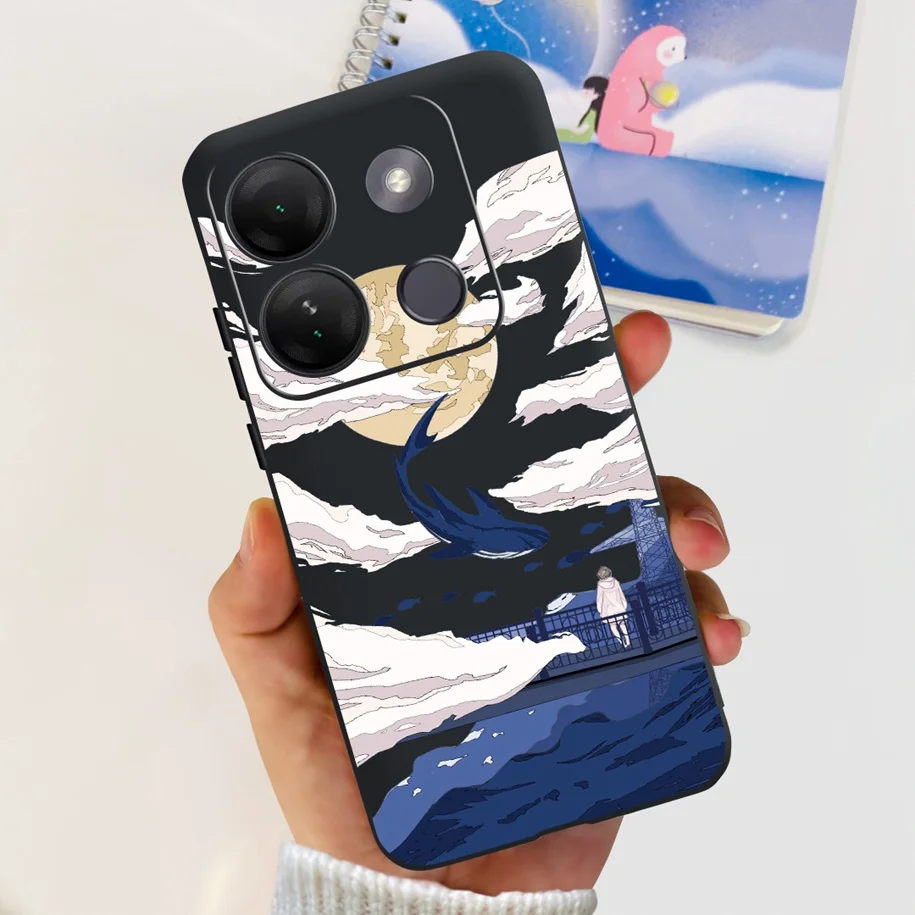 Luxury Marble Soft Silicone Back Cover Phone Case for Infinix Smart 7 Series