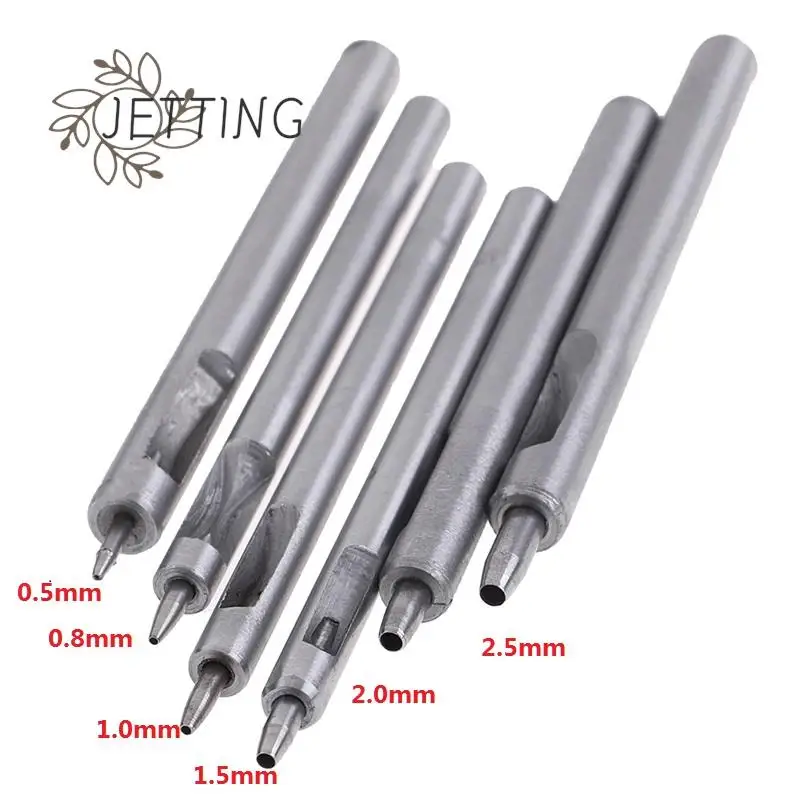 Leather Hole Punch Hollow Drilling Tools Handmade Belt Punching DIY Leather Handicraft Puncher Set 0.8MM-2.5MM