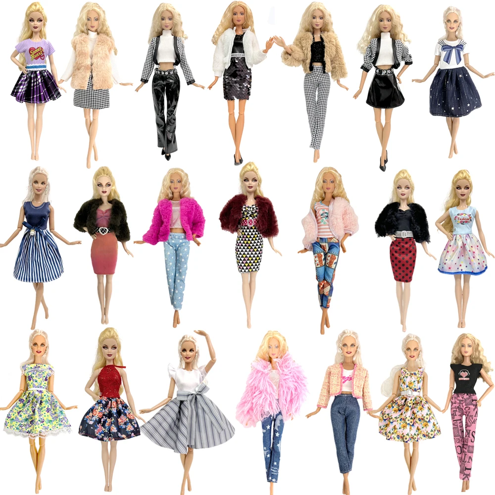 Dress Fashion Outfit Casual Wear Clothing Skirt Clothes for Barbie Doll Accessories Dollhouse Toys