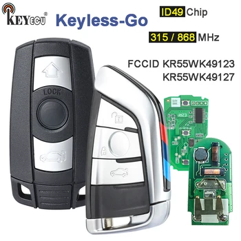 Keyforkess 315 / 868 MHz PCF7953 Chip CAS3 System Keyless-Go funzione portachiavi remoto aggiornato per BMW serie 3/5 x5 x6 KR55WK491