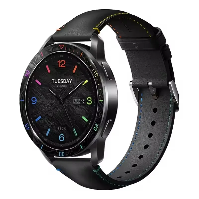 Premium 22MM Leather Sports Strap - Soft, Comfortable Bracelet in Vibrant Colors