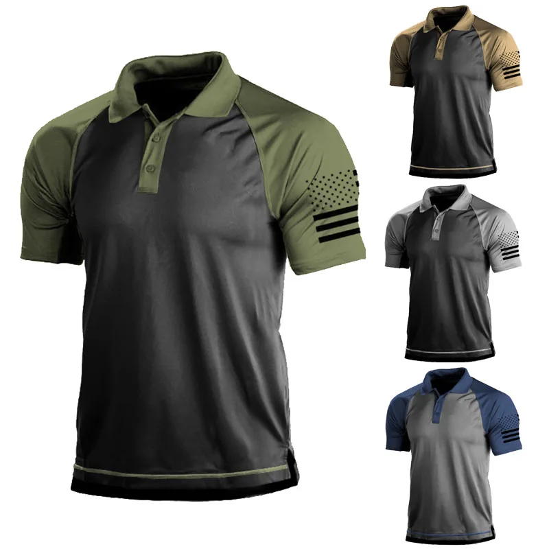 Military Tactical Tshirt Men Polo Shirt US Army Short Sleeve Clothing