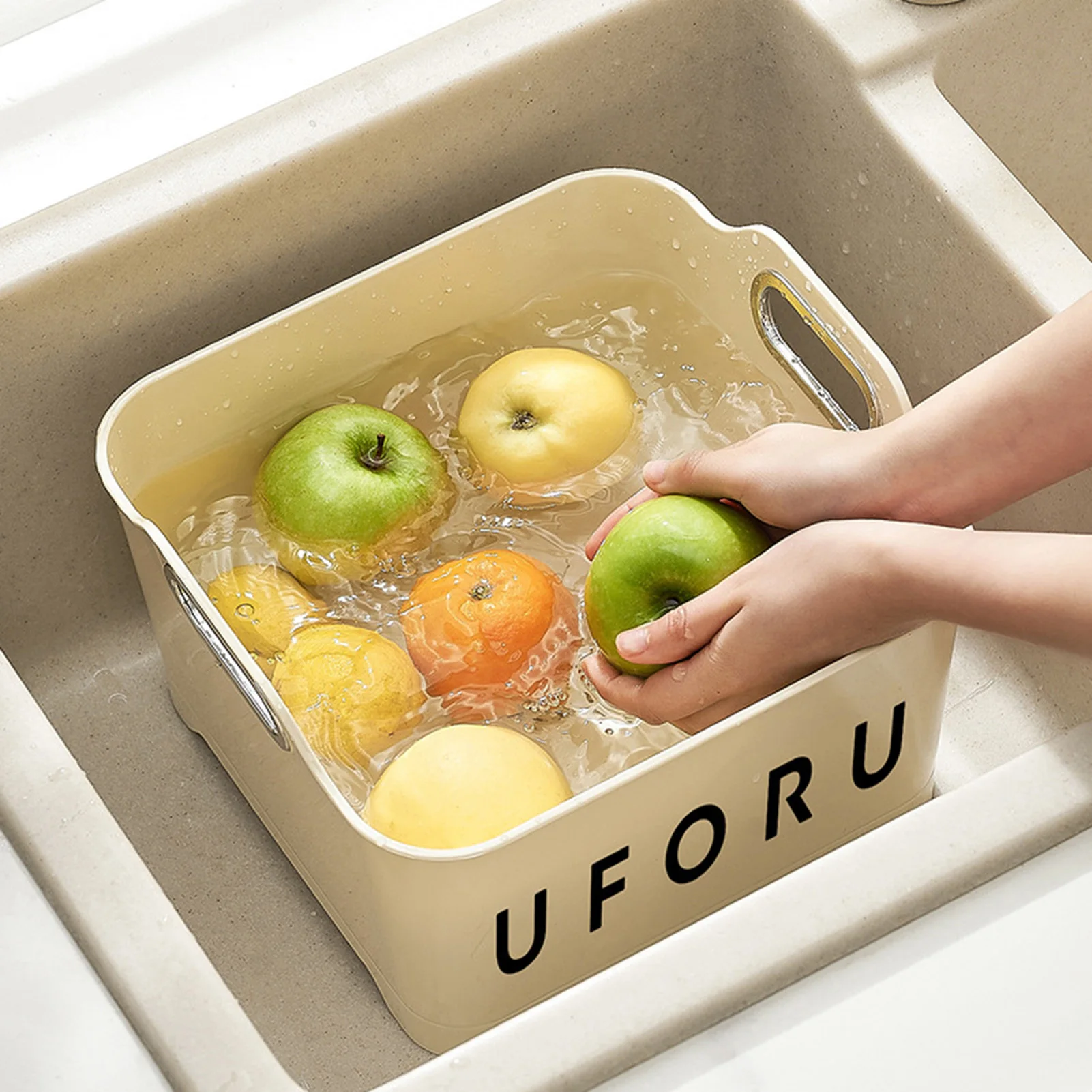 Quick Drainage Large Vegetable Wash Basin with Draining Plug High Capacity Dishpan Basin for Veggie Fruit Dish